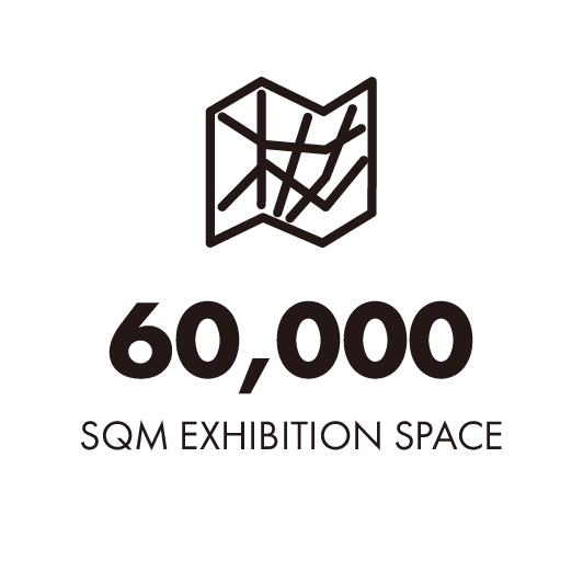 60,000 sqm exhibition space